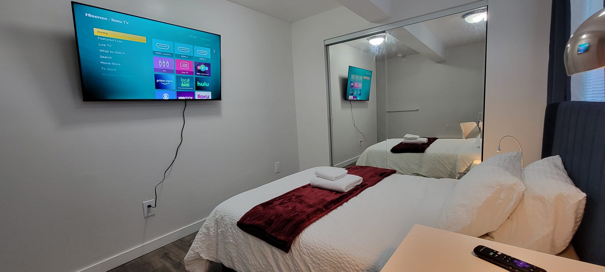 4k Smart TV in bedroom