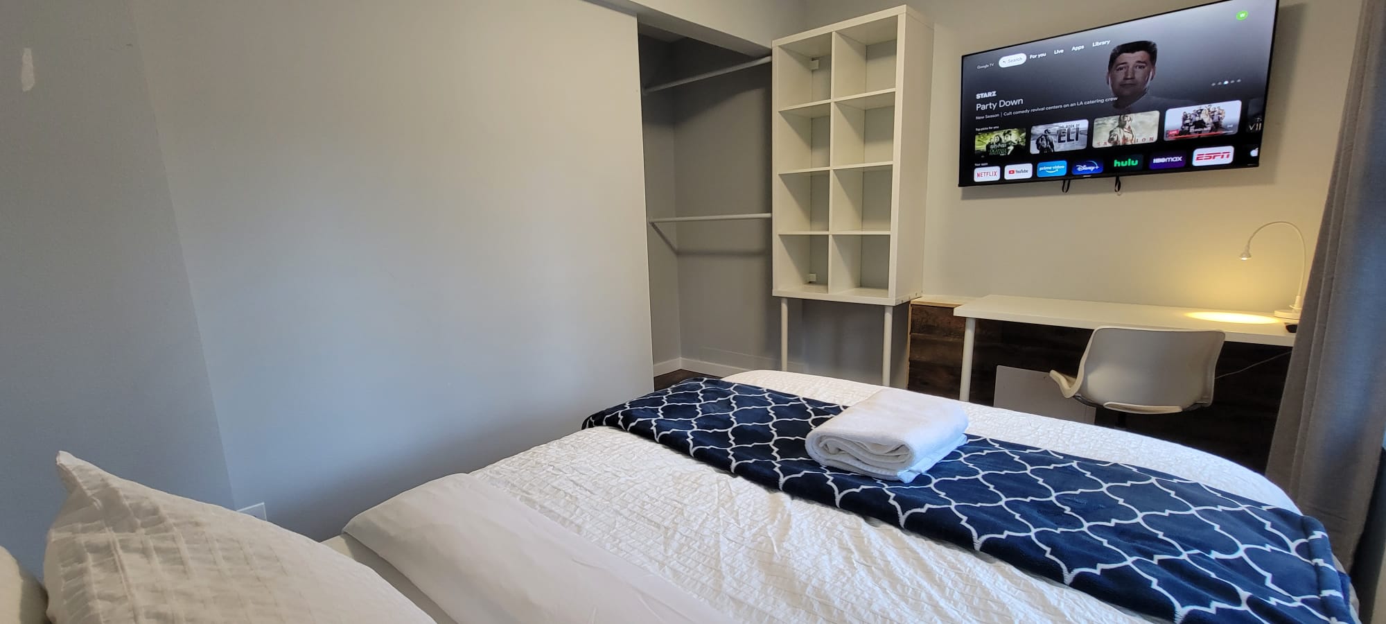 4k smart TV in bedroom