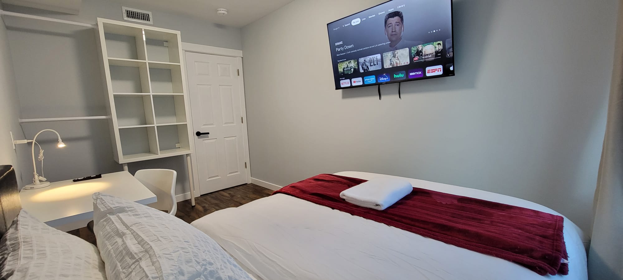 4k smart TV in bedroom