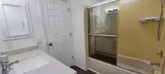 Bathtub in upper floor bathroom