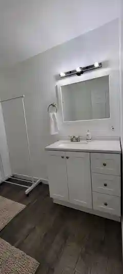 Countertop on lower floor bathroom