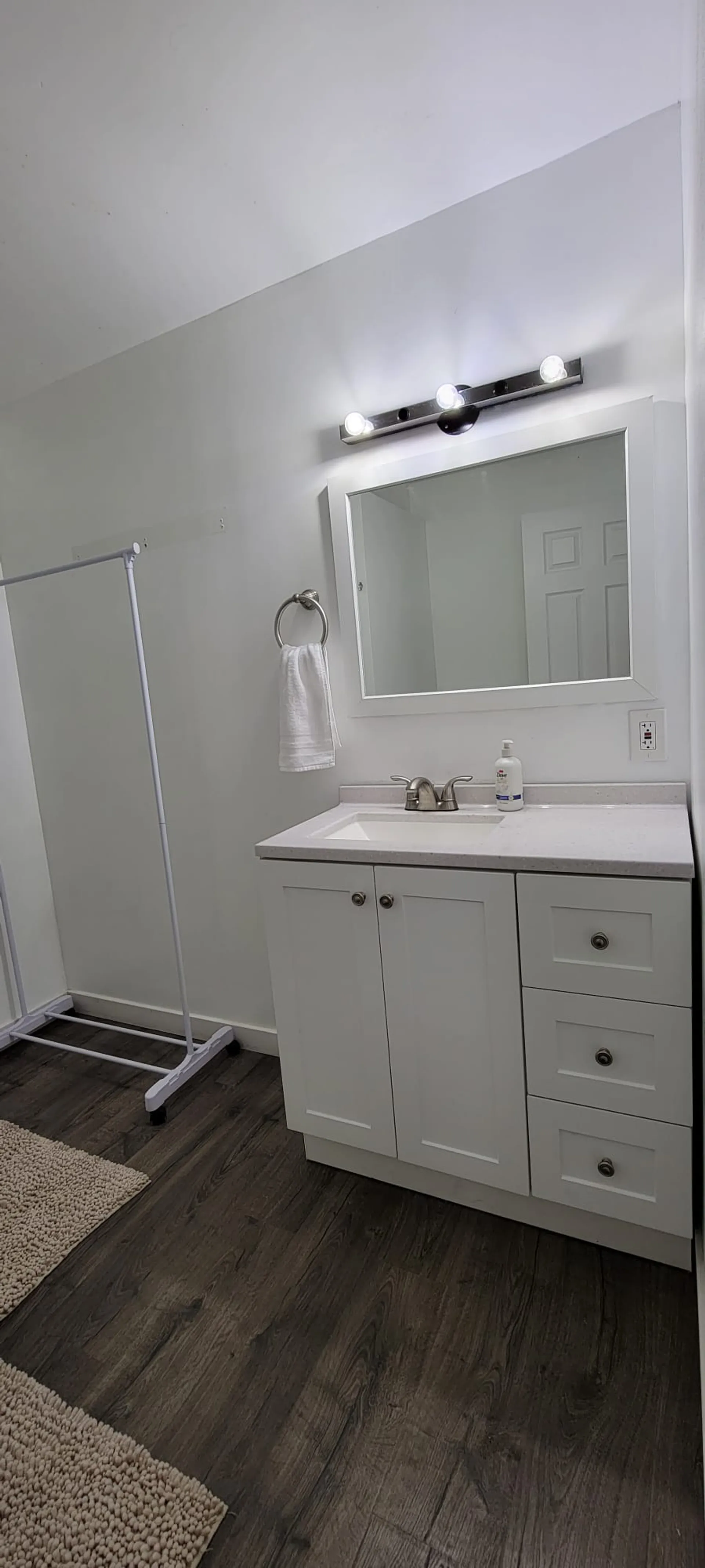 Countertop on lower floor bathroom