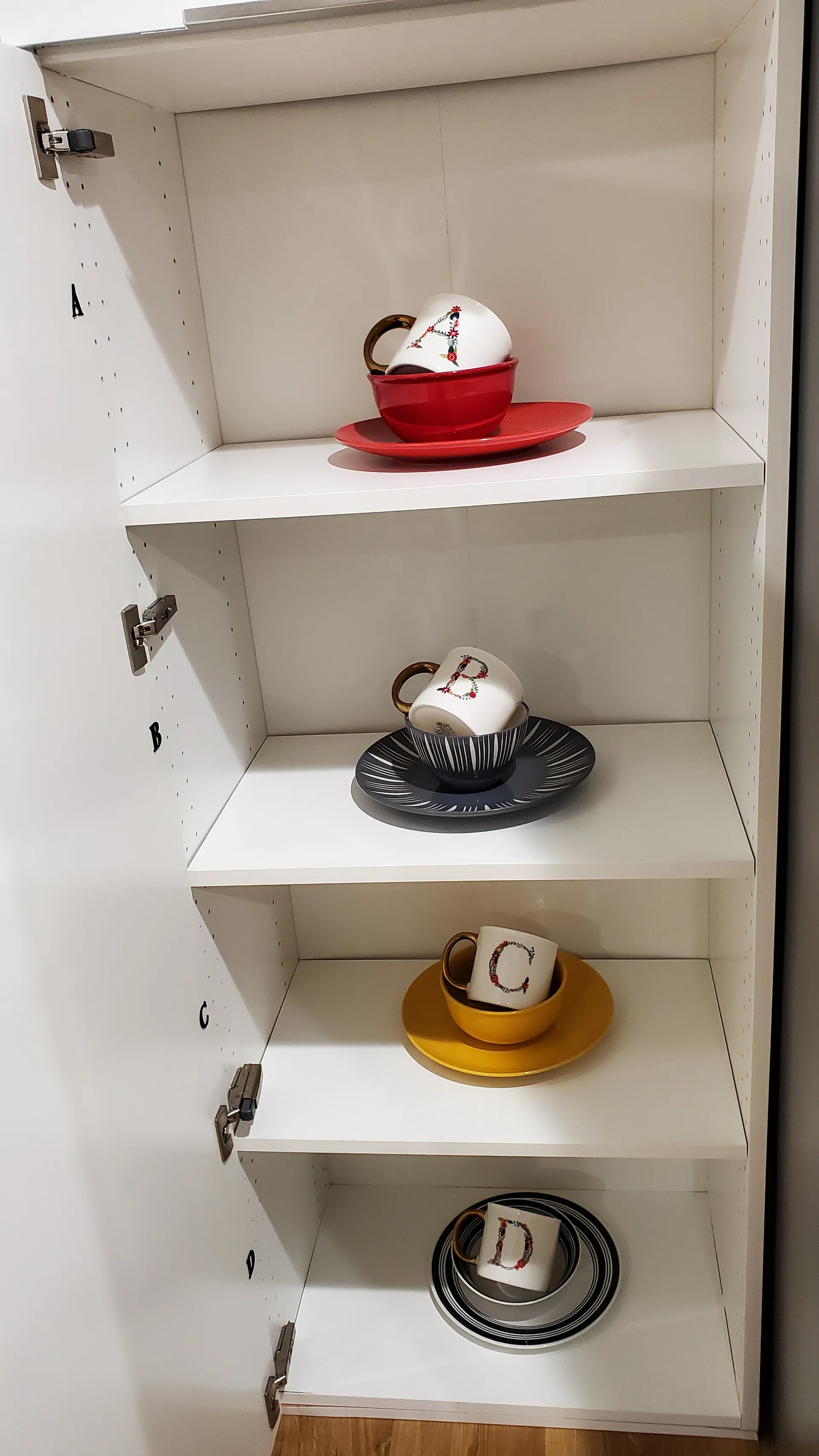 Dedicated kitchen pantry cabinet for each tenant