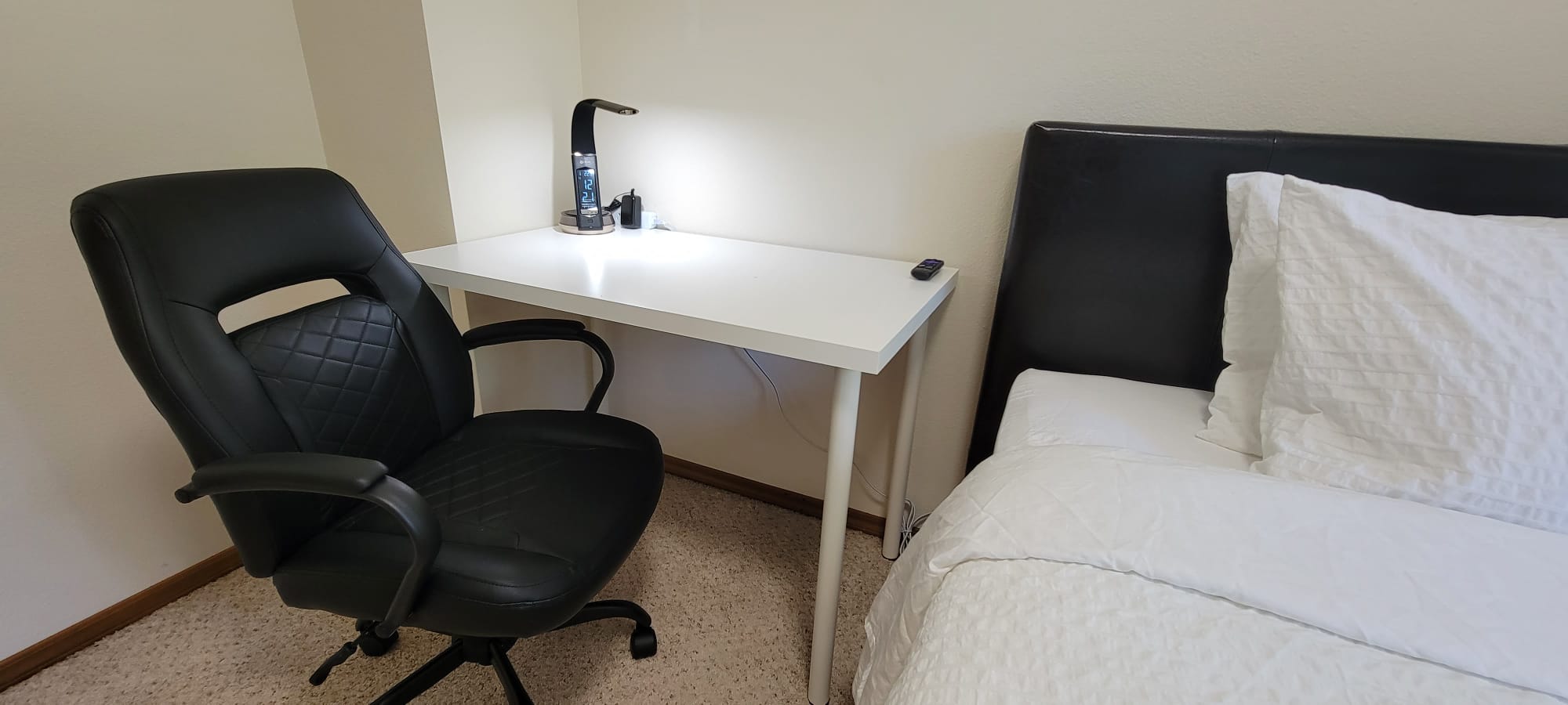 Dedicated work space with quality office chair