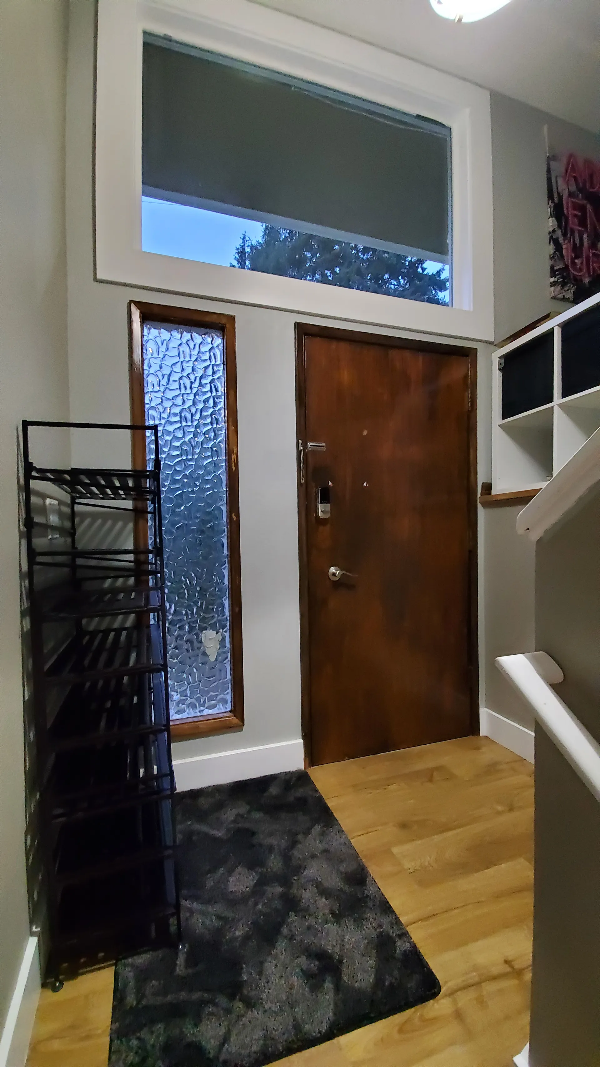 Entry hall with shoe rack
