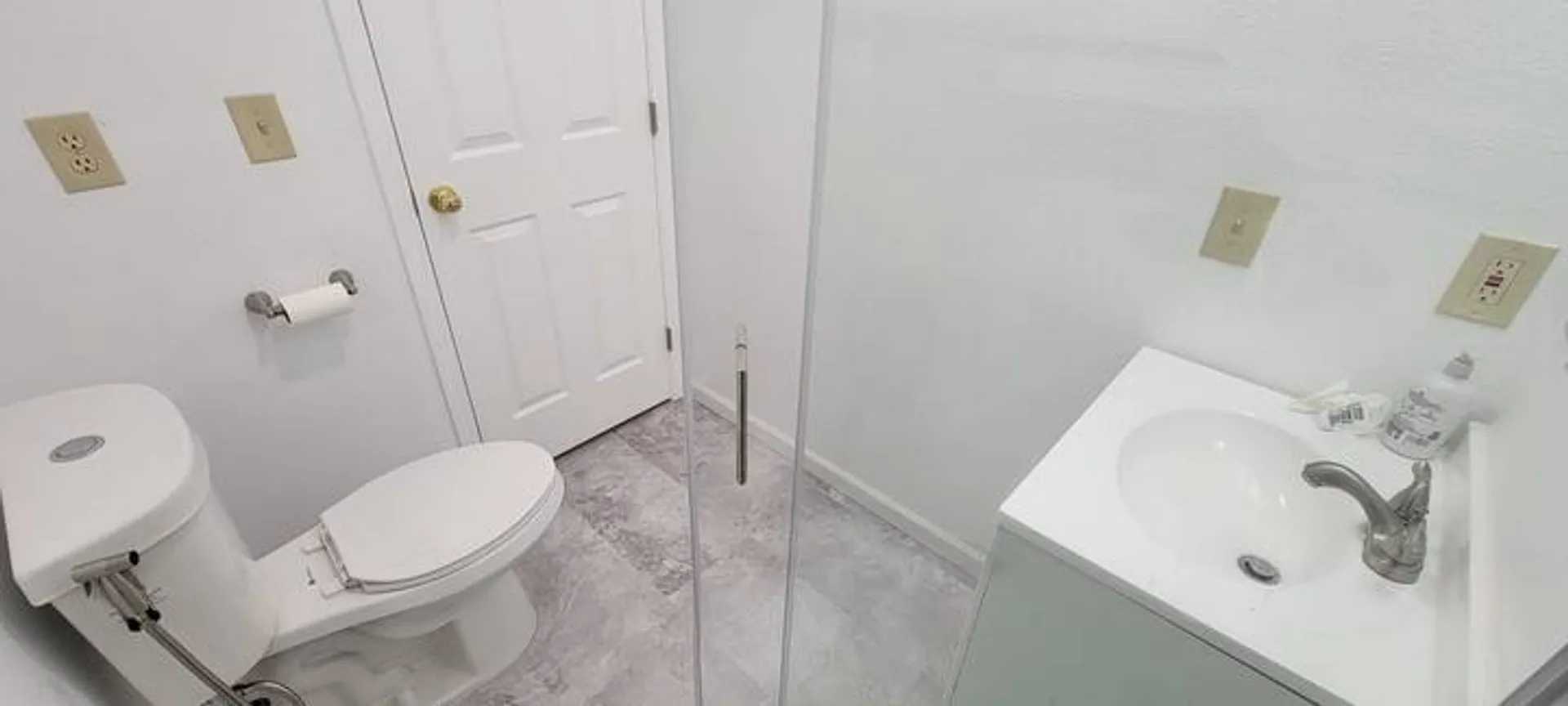 Lower floor bathroom view from shower