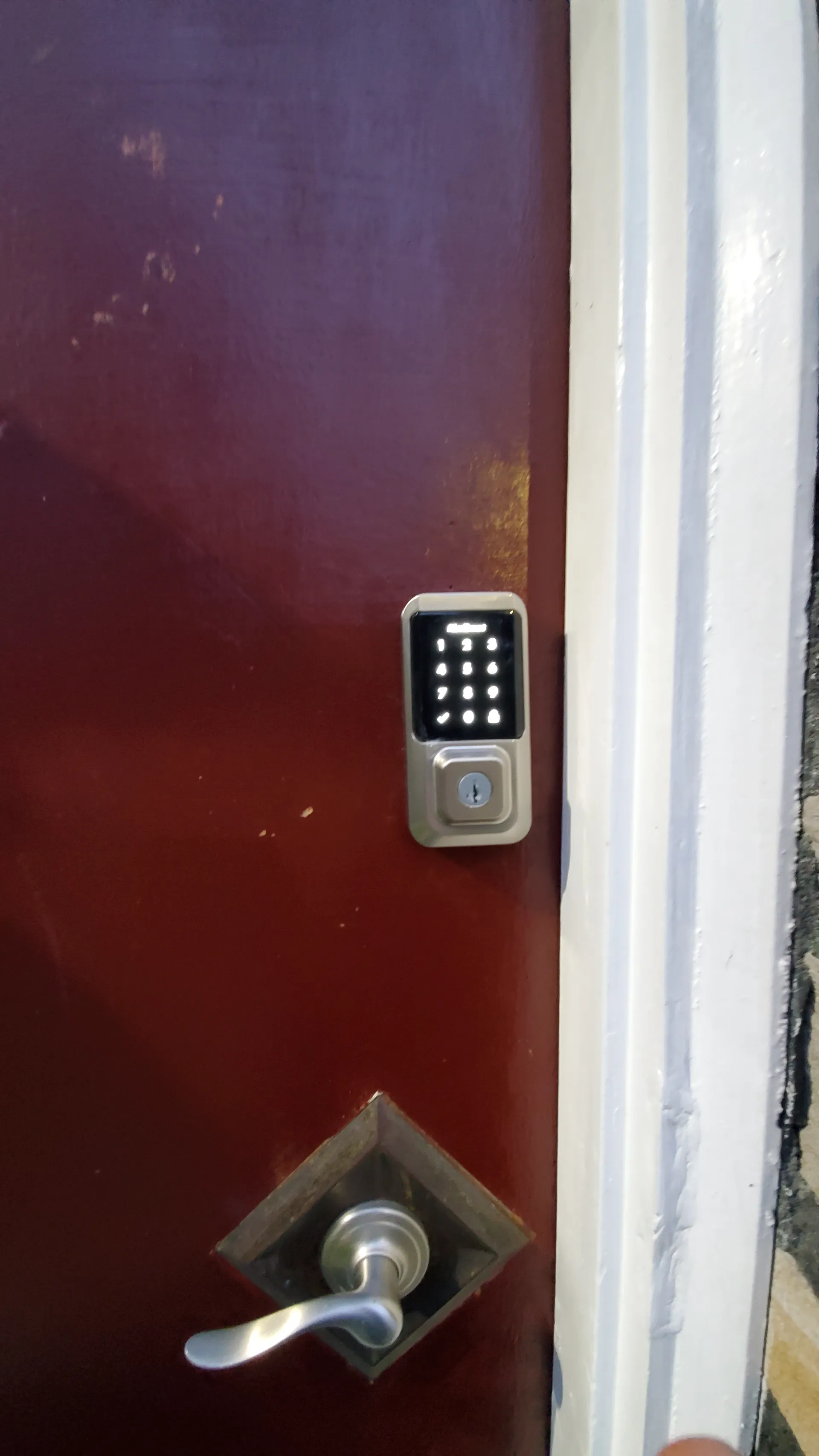 Main entry door with smart key