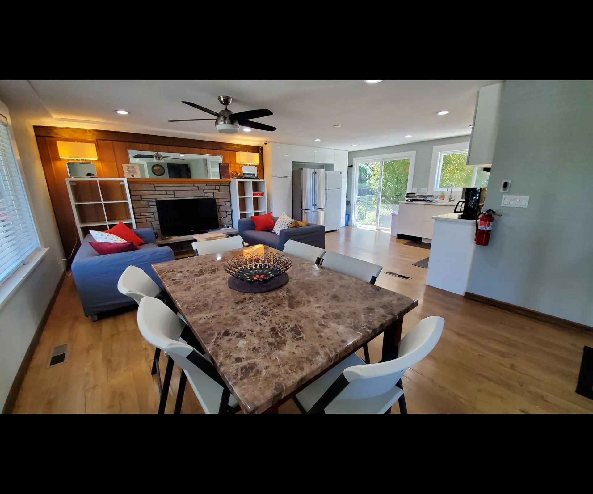Marble top dining table for 6 (day)