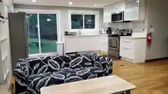 Modern kitchen with quartz counter top