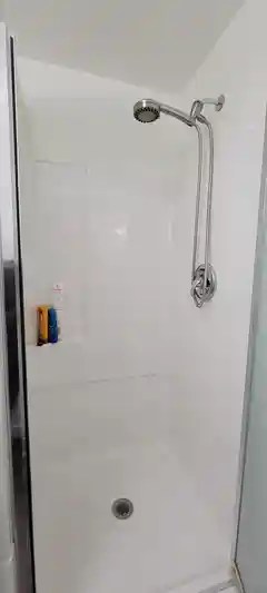Shower on lower floor bathroom