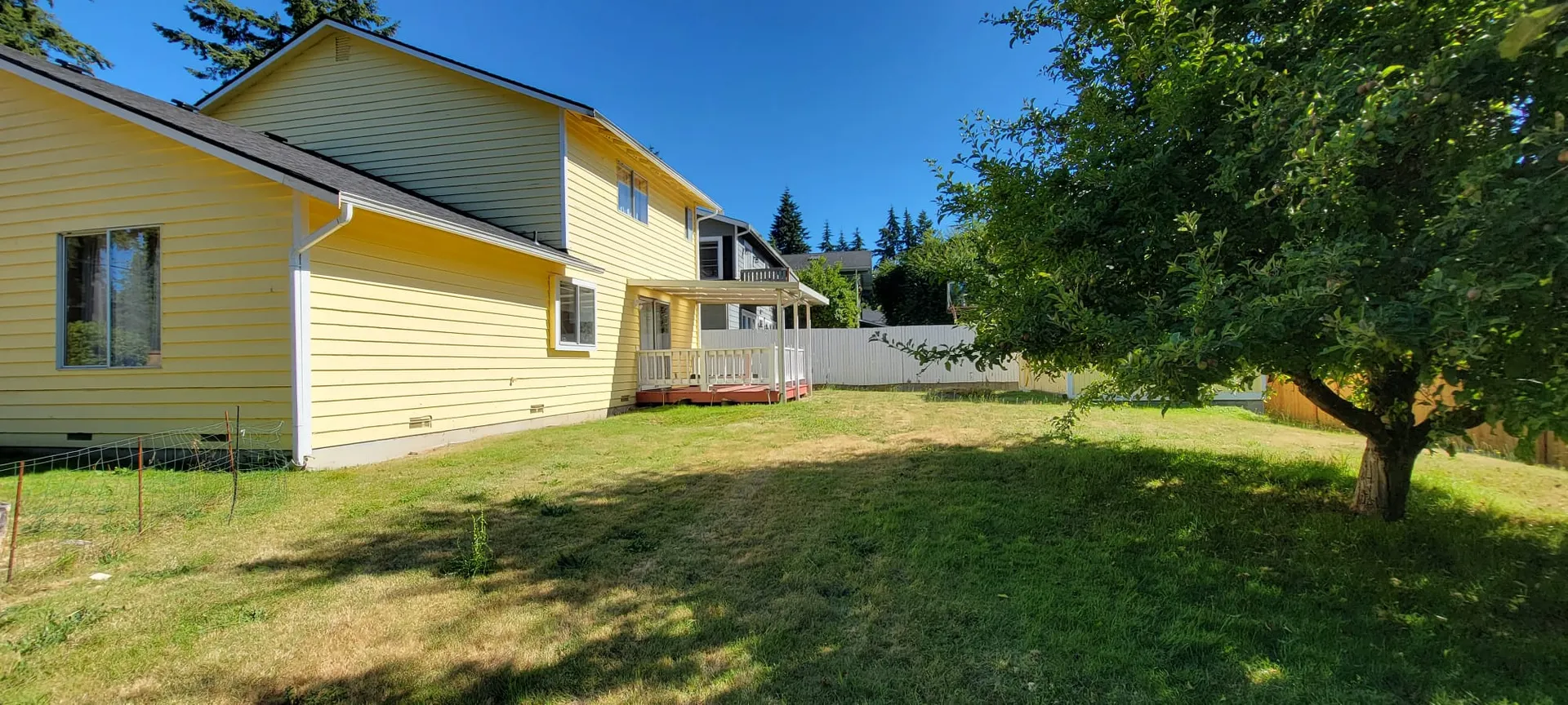 Spacious backyard